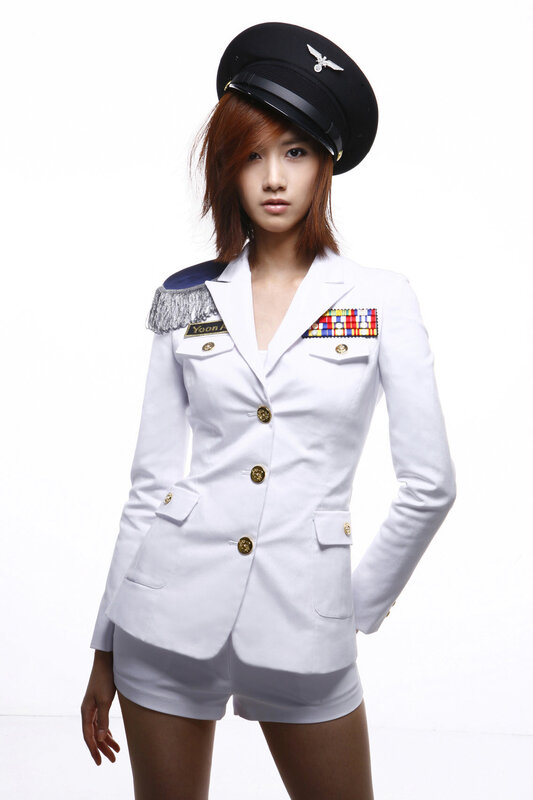 Woman in Military Uniform — White, Serious, Photograph