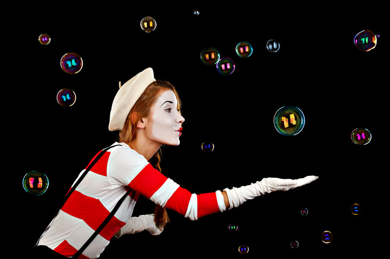 Woman in Mime Costume