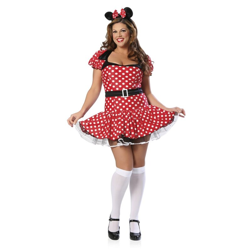 woman in minnie mouse costume