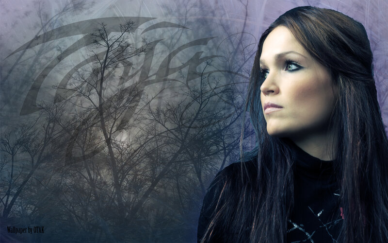 woman in misty forest