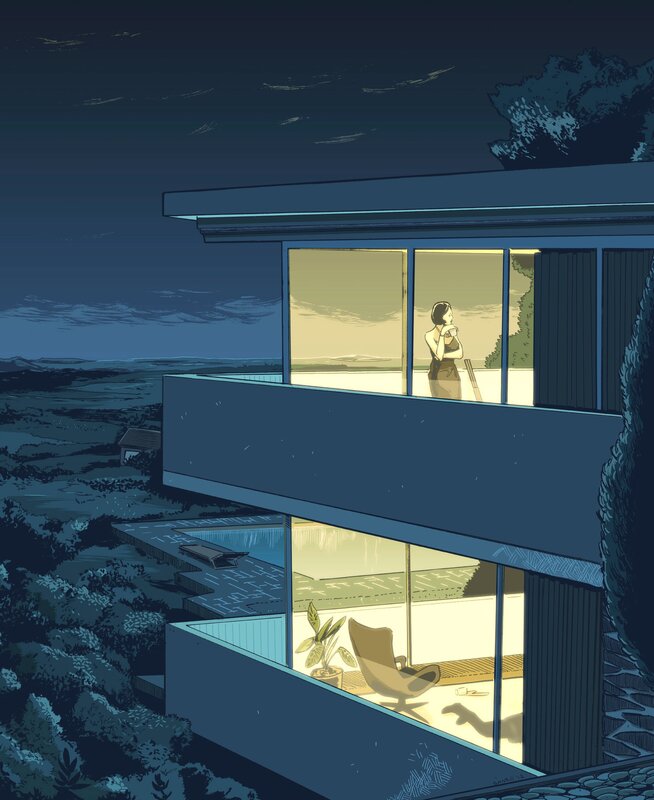 Woman in Modern House