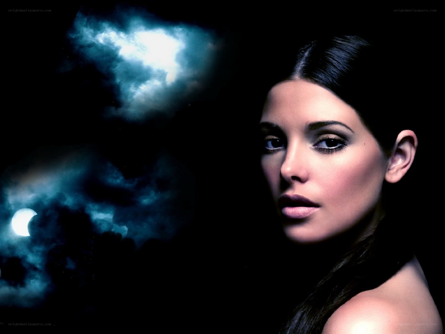 woman in moonlight