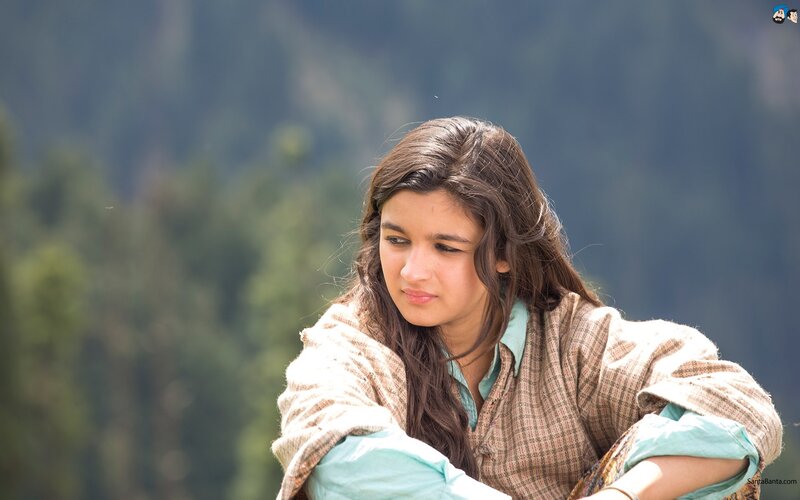 woman in mountain landscape