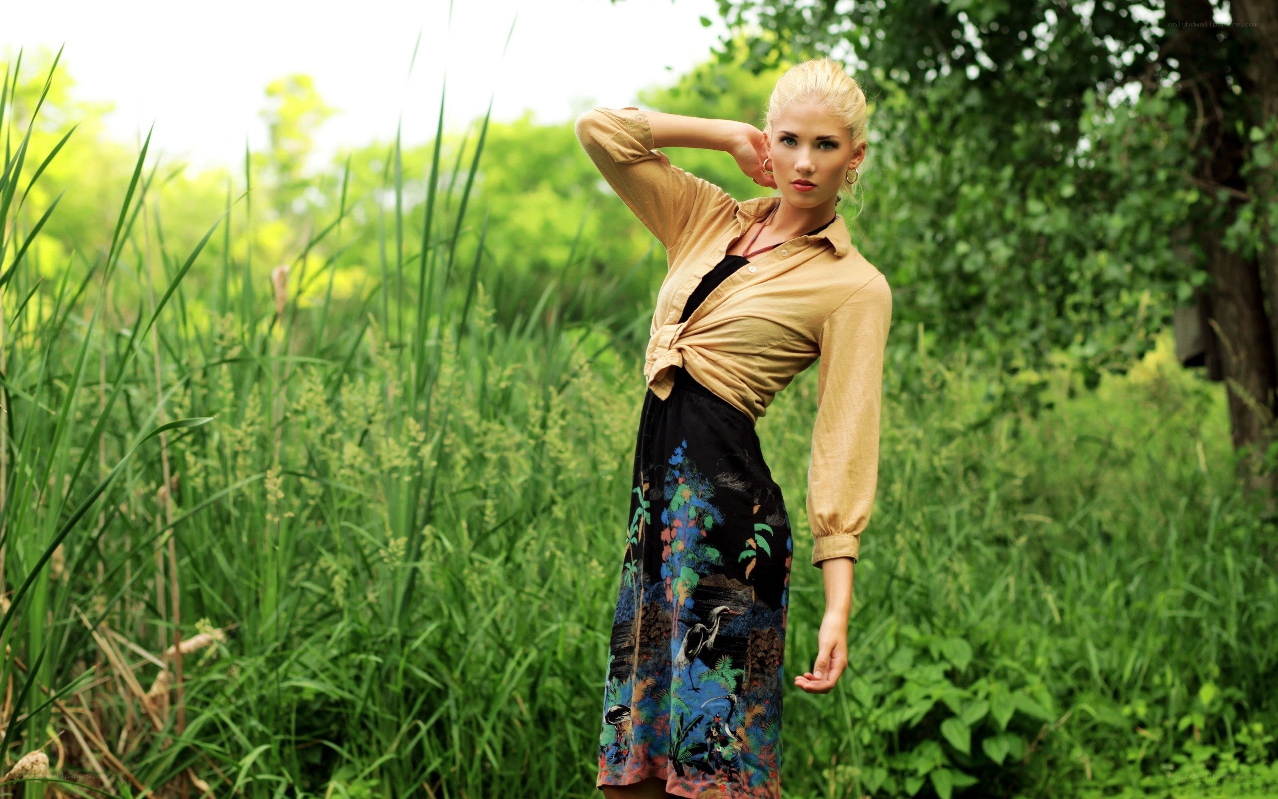 Woman in nature setting