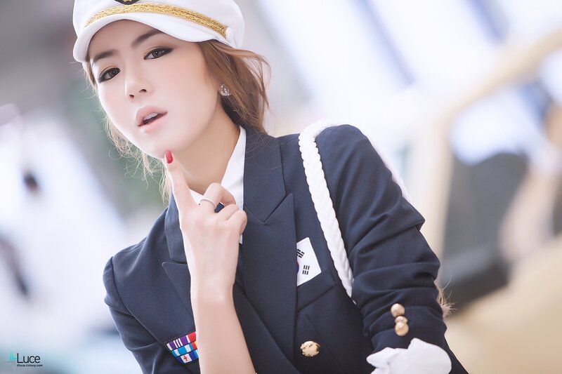 woman in navy uniform