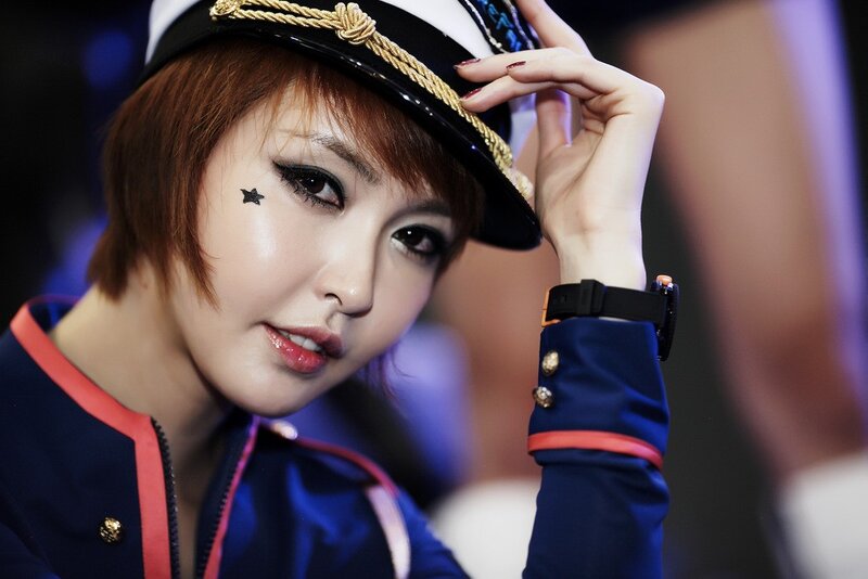 woman in navy uniform