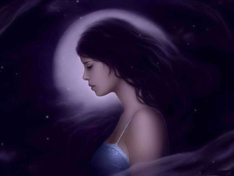 Woman in Night Scene