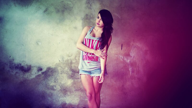 woman in nike tank top