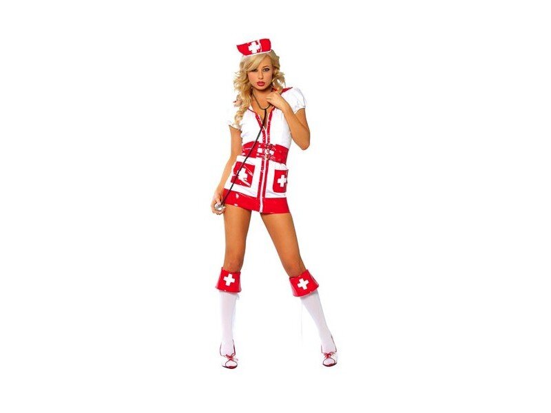 Woman in Nurse Costume — White