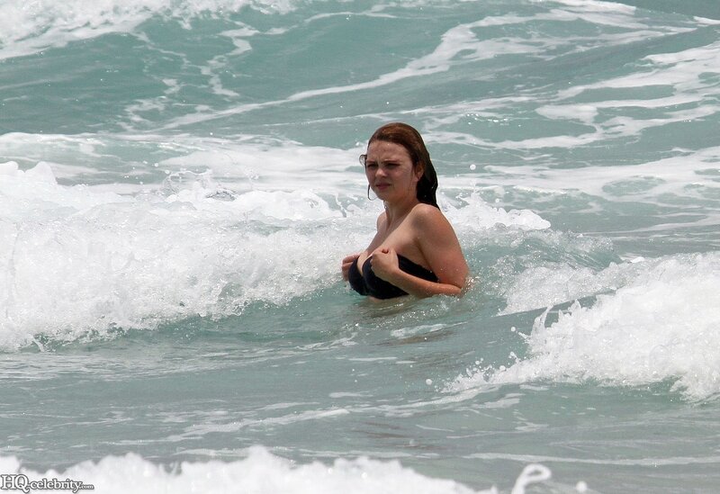Woman in Ocean Waves — Blue, Active, Afternoon, Photograph, Swimsuit