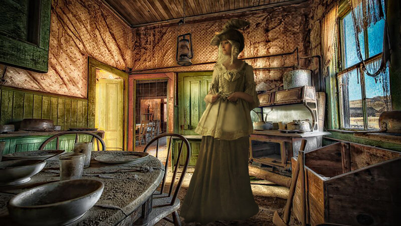 Woman in Old-fashioned Dress