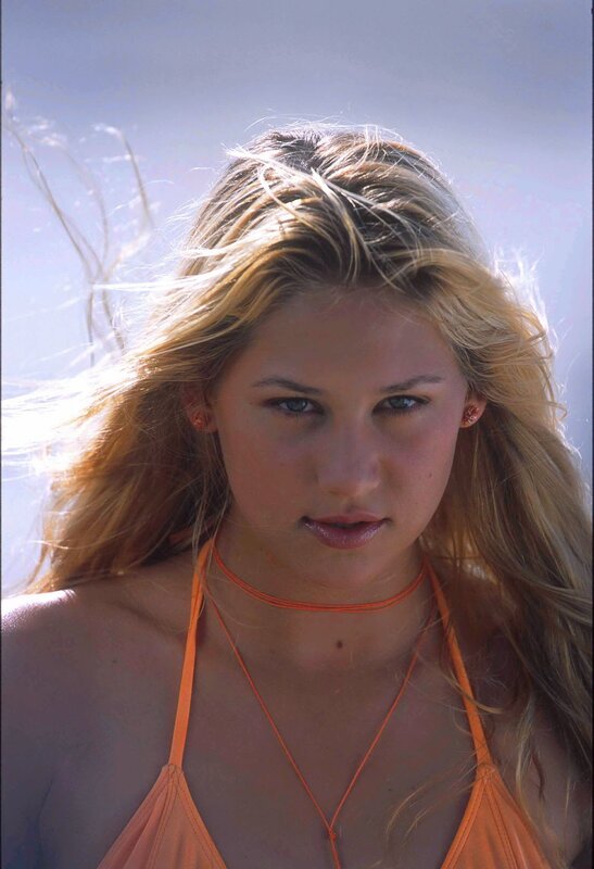 woman in orange bikini
