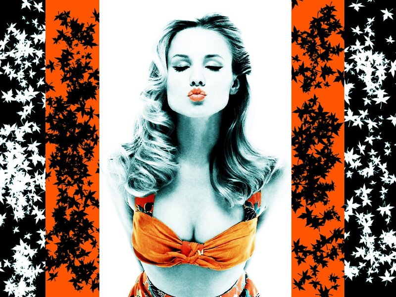 woman in orange bikini