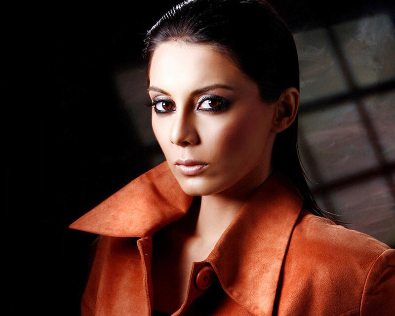 woman in orange coat