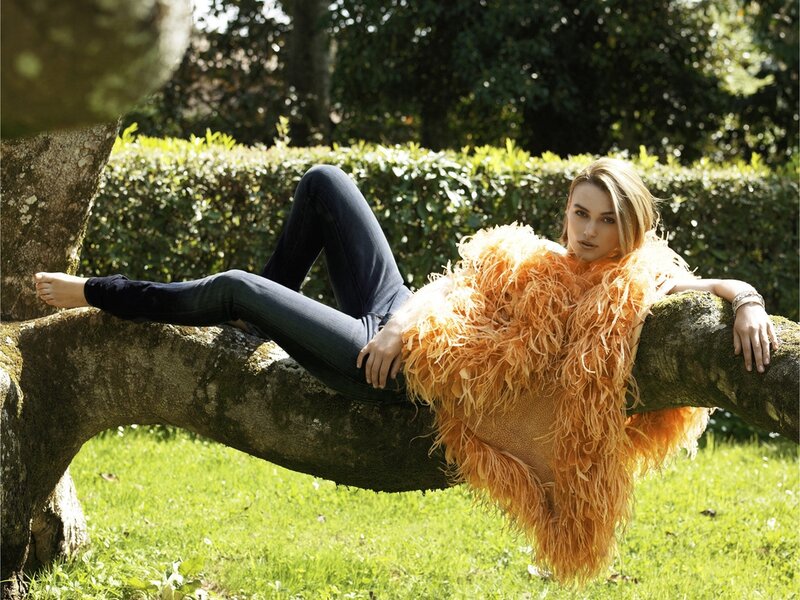 Woman in Orange Coat — Relaxed