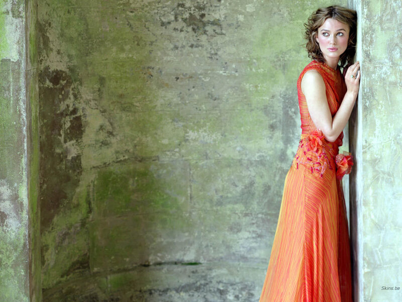 woman in orange dress