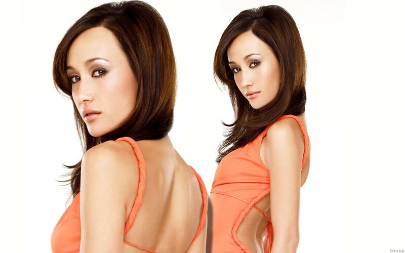woman in orange dress
