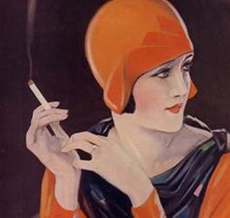 Woman in Orange Hat — Calm, Illustration