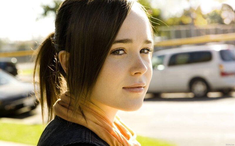 woman in orange scarf
