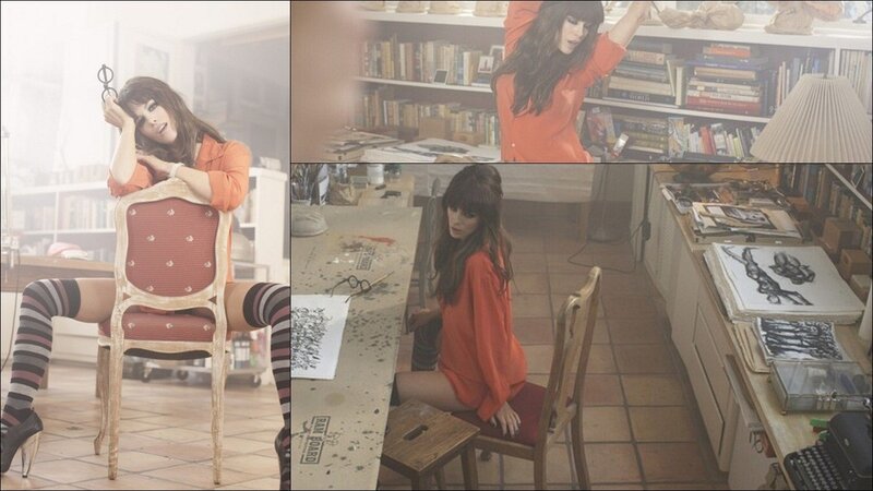 woman in orange shirt