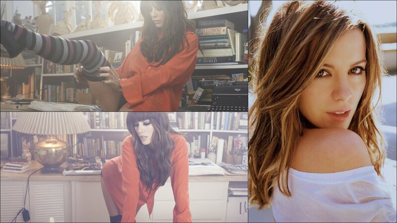 woman in orange shirt collage