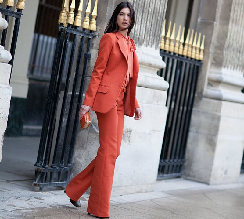 Woman in Orange Suit — Confident