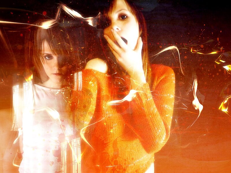 Woman in Orange Sweater — Dramatic, Digital Art