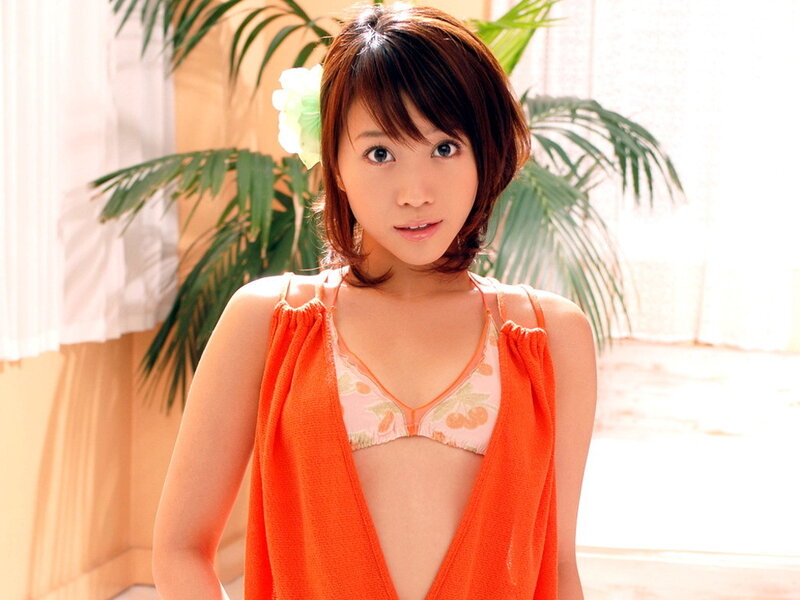 woman in orange top