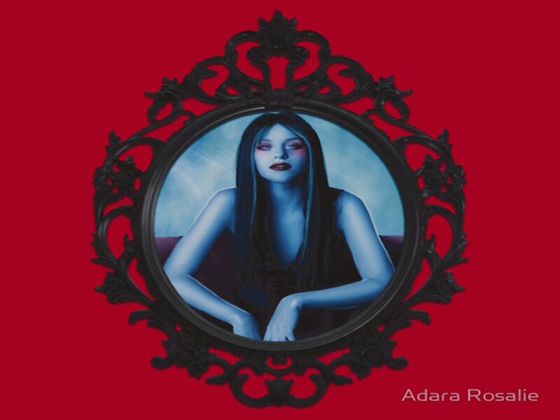 Woman in Ornate Frame — Red