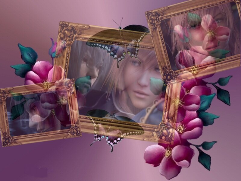 Woman in Ornate Frames