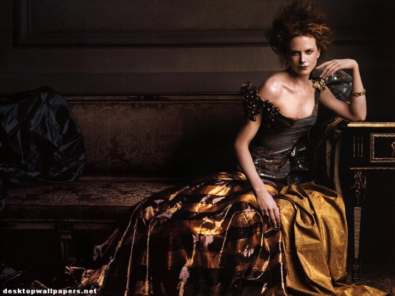 Woman in Ornate Gown — Gold, Dramatic