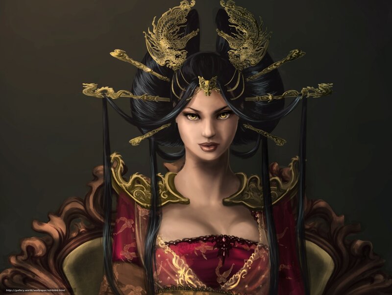 woman in ornate headdress
