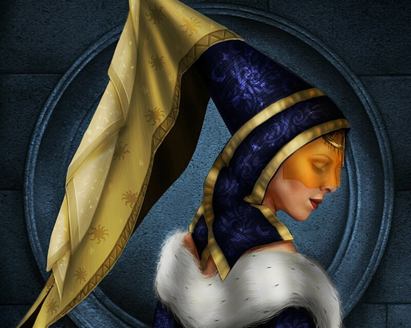 Woman in Ornate Hood