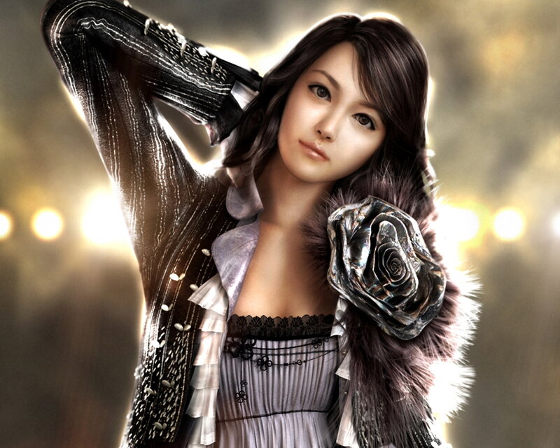 Woman in Ornate Jacket — Black