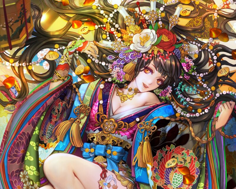 Woman in Ornate Kimono