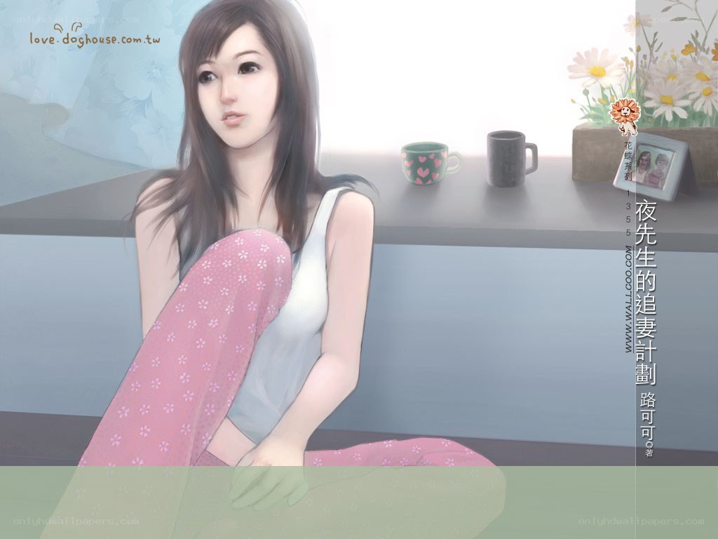 woman in pajamas sitting