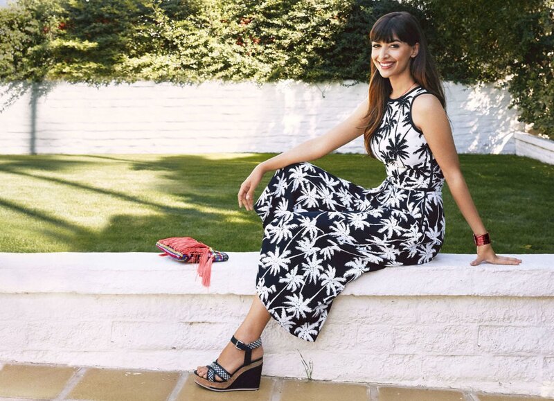 Woman in Palm Dress