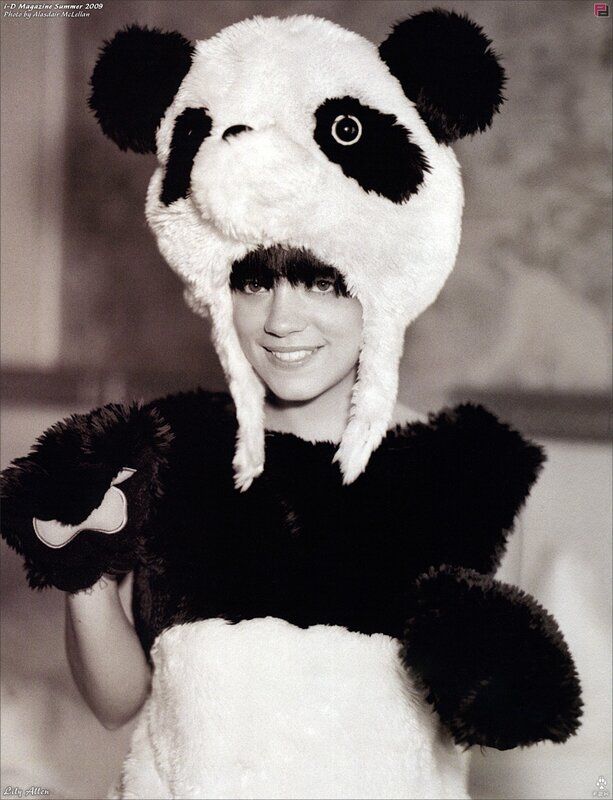 Woman in panda costume