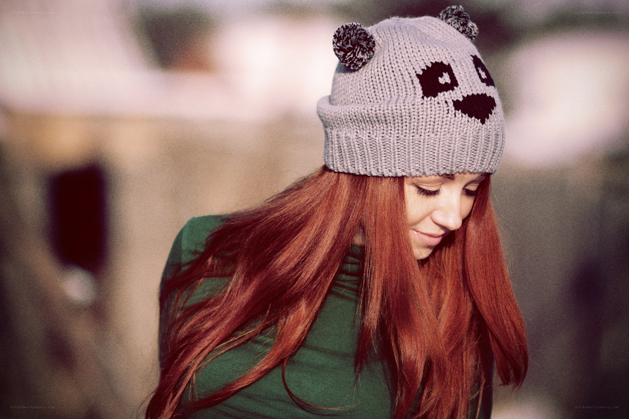 Woman in panda hat