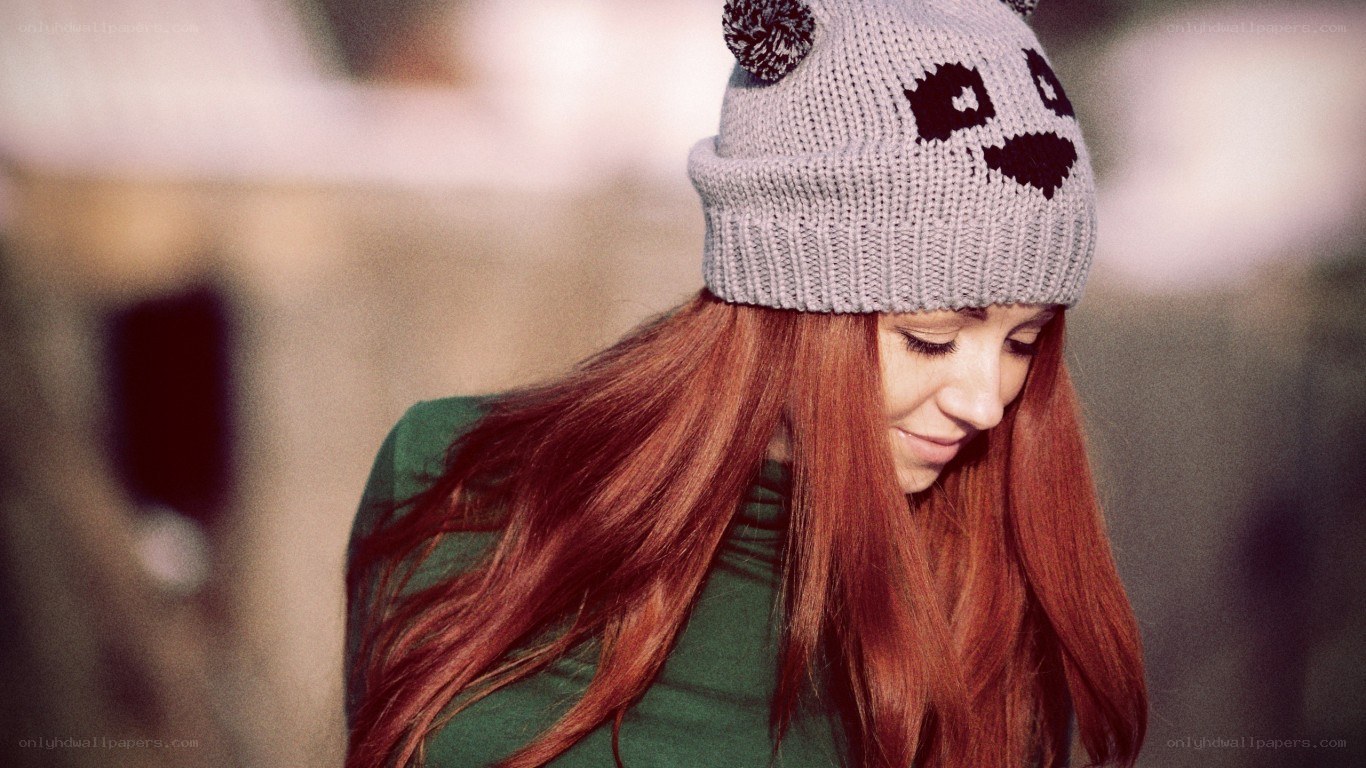 woman in panda hat