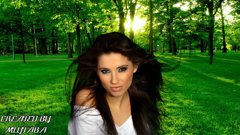 Woman in Park — Green, Serene