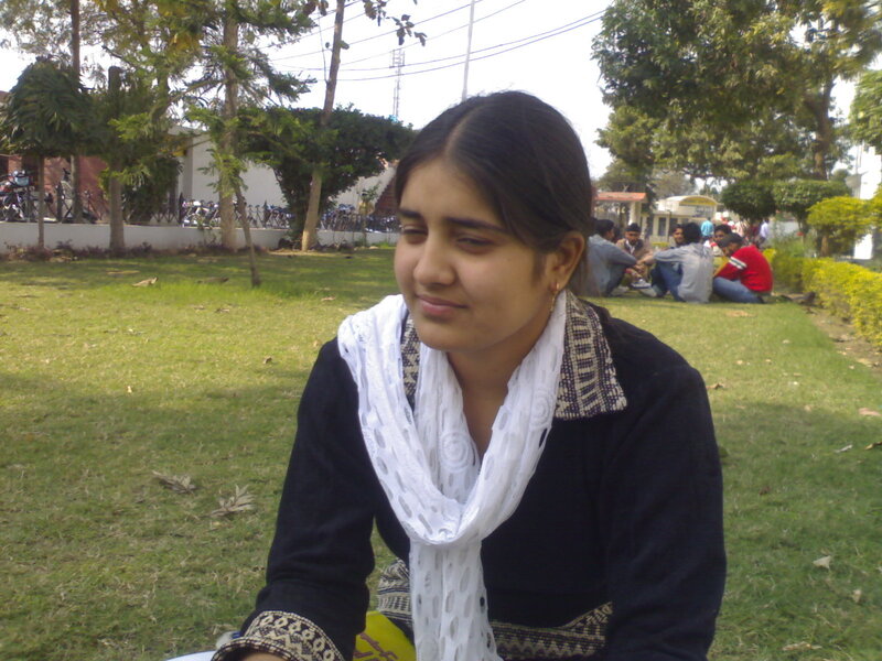 woman in park with scarf