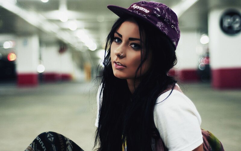 woman in parking garage