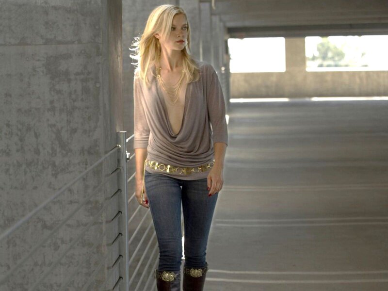 woman in parking garage