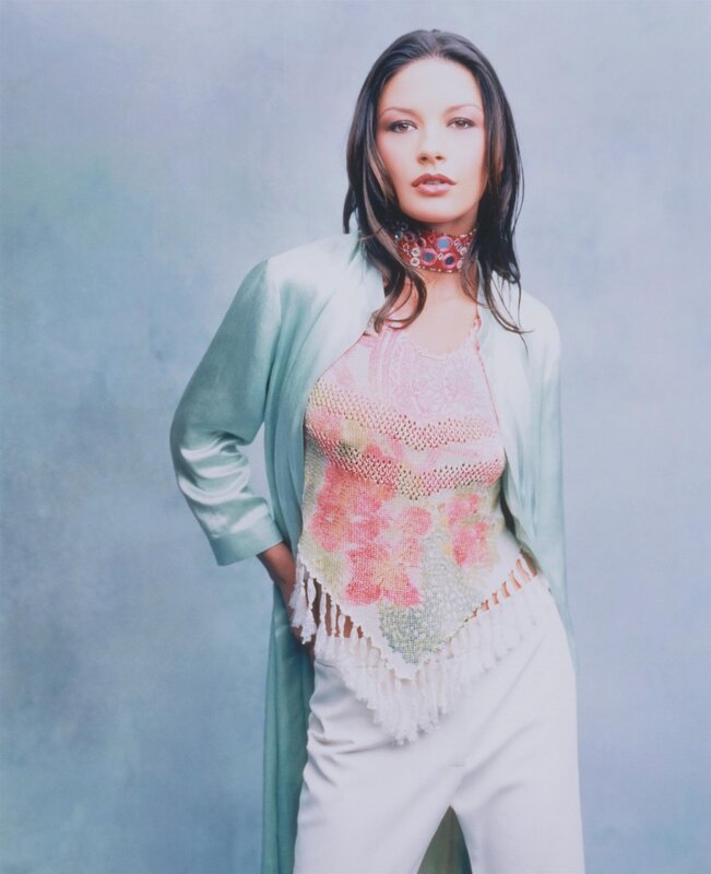 woman in pastel outfit