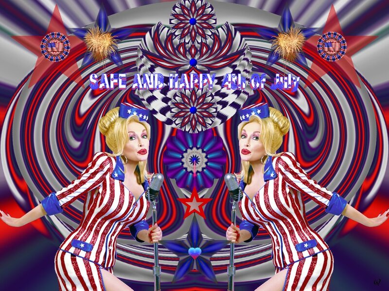 Woman in Patriotic Outfit — Red, Festive