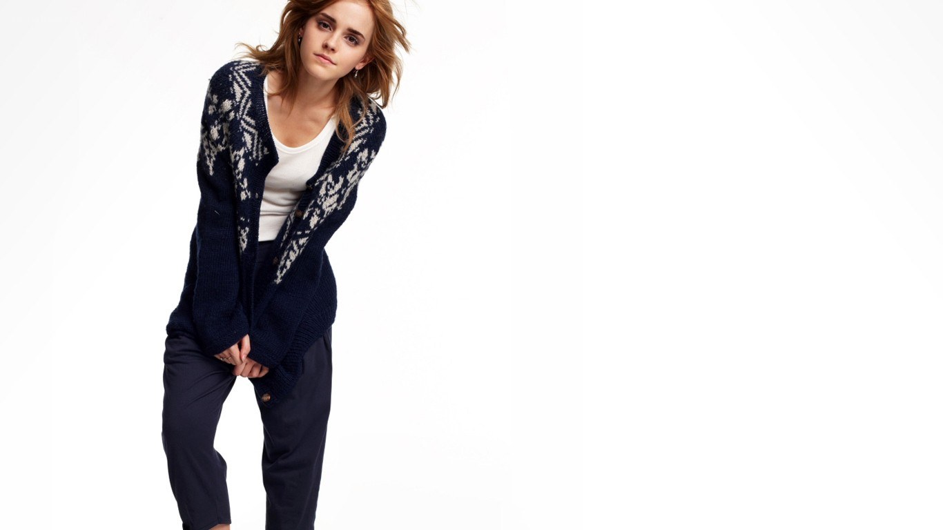 woman in patterned cardigan
