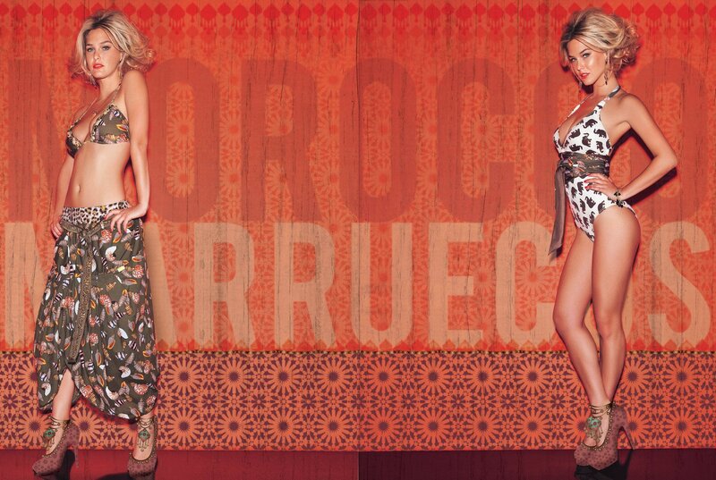 Woman in Patterned Clothing — Orange