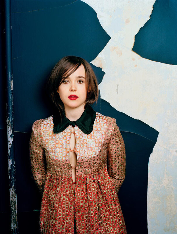 woman in patterned dress