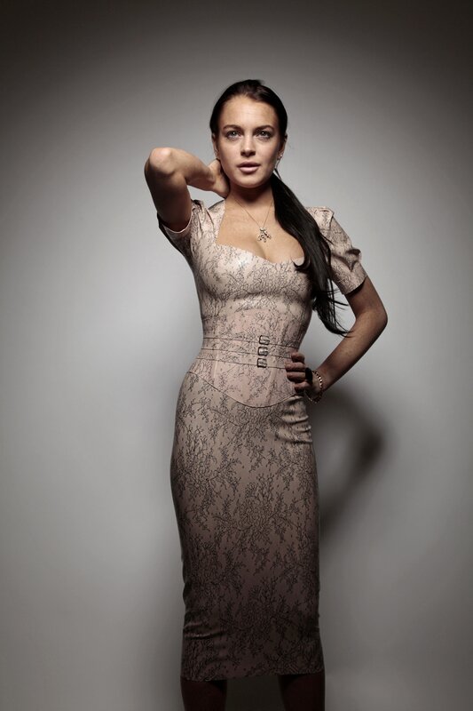 woman in patterned dress